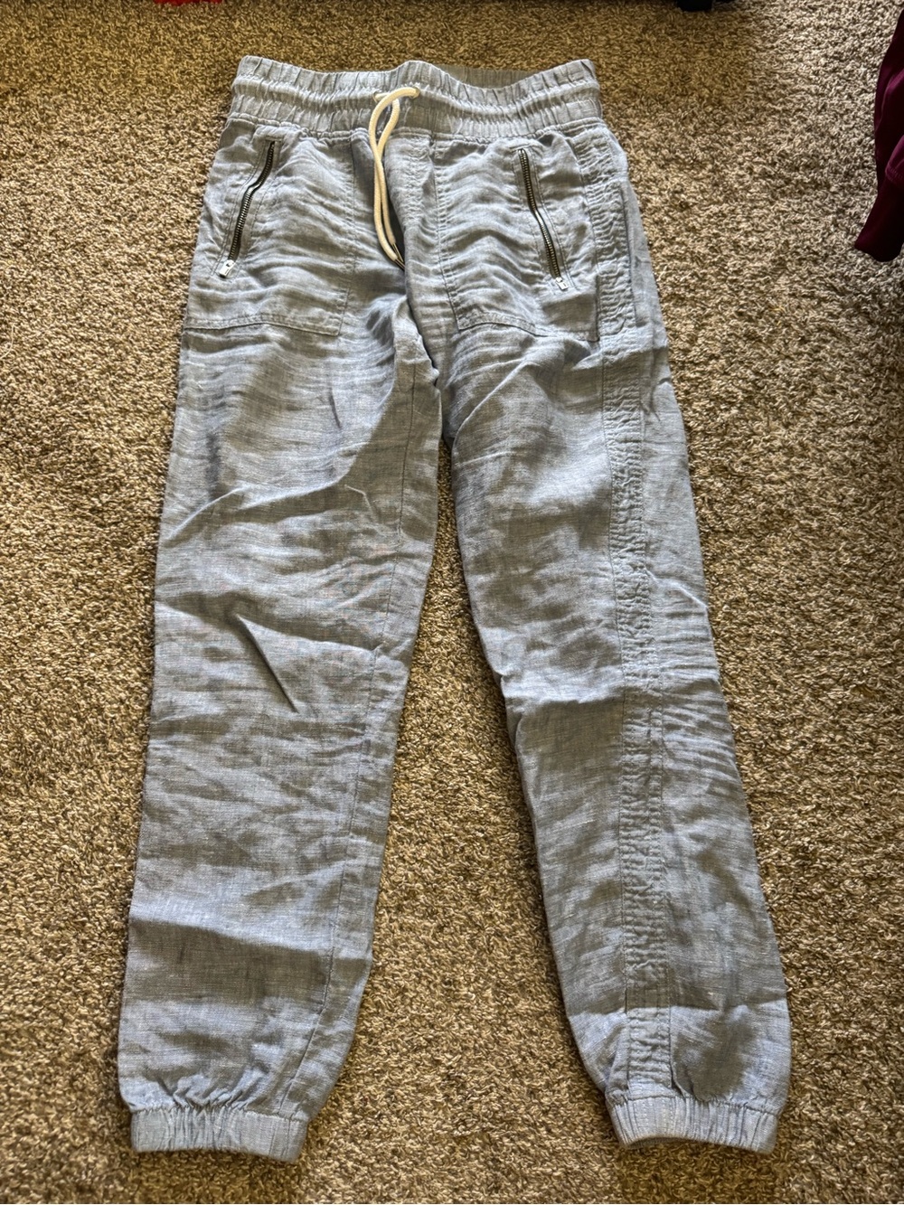 Athleta Light Gray Drawstring Joggers